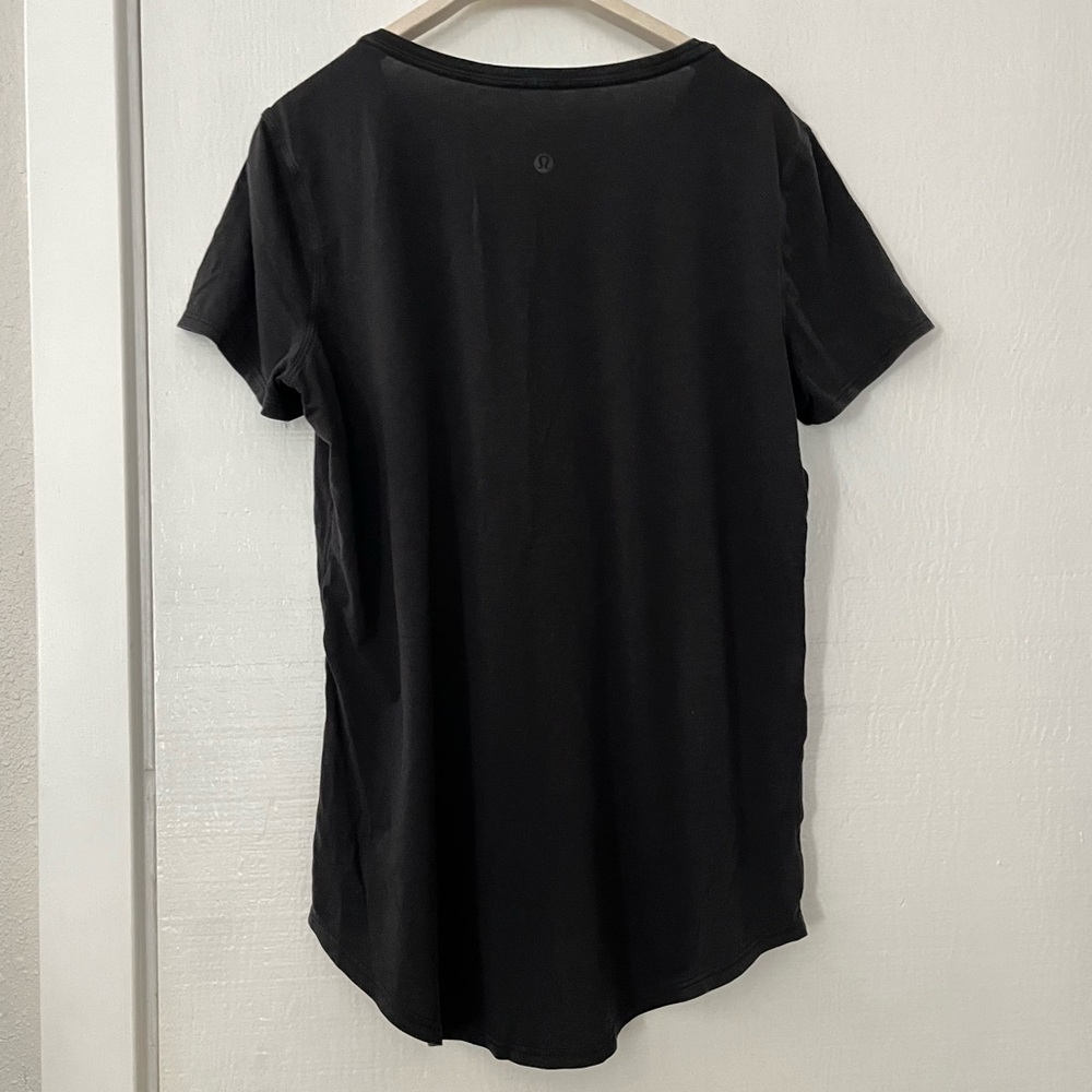 Lululemon Black "Love Crew" Short Sleeve Scoop Neck Tee Shirt 6 - Picture 3 of 4
